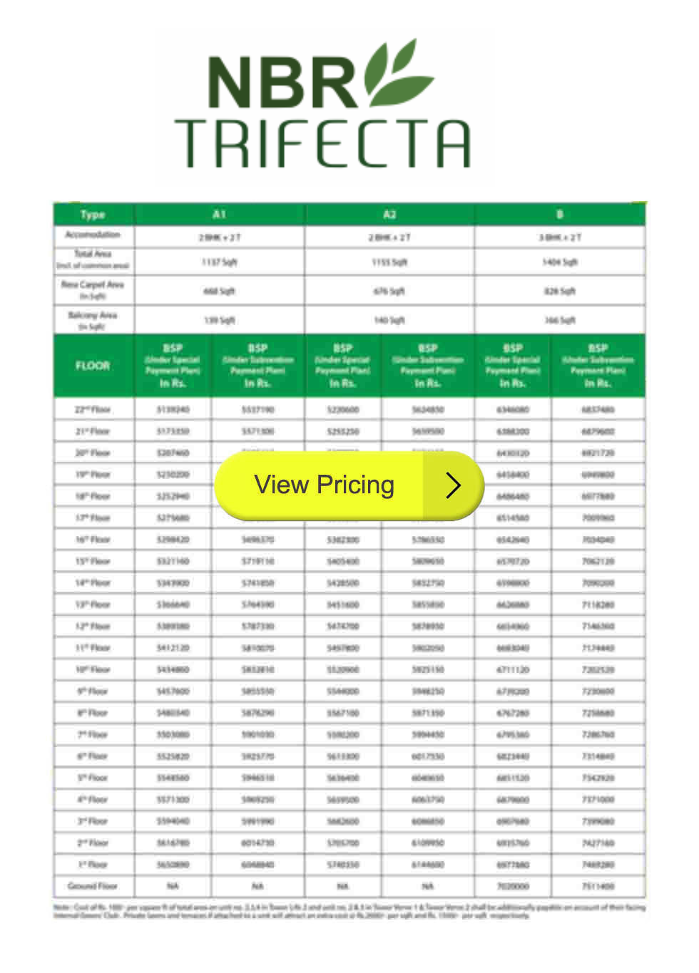 NBR Cost sheet